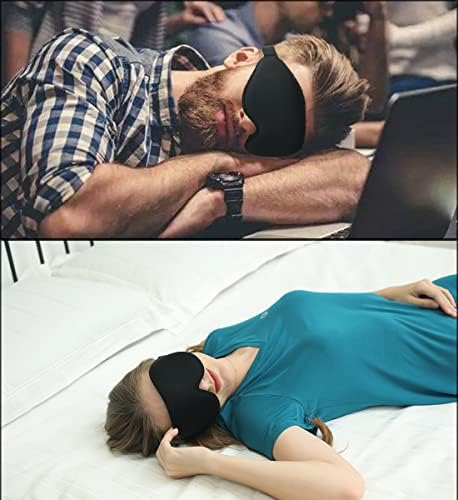 מסיכת עיניים שינה של פנגקסינזי לגברים נשים- חבילה 2, מסכת שינה בהאפלה לשינה, אפס אפס לחץ שינה מסיכת