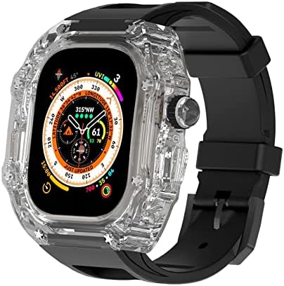 פונסי ללהקת Apple Watch 8 Ultra 49 ממ להקת שעון מקרה שקוף