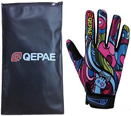Qepae® כפפות רכיבה על אופניים נשימה נגד החלקה כפפות ג'ל אצבעות מלאות לסקי רכיבה על אופניים - צבע מדהים