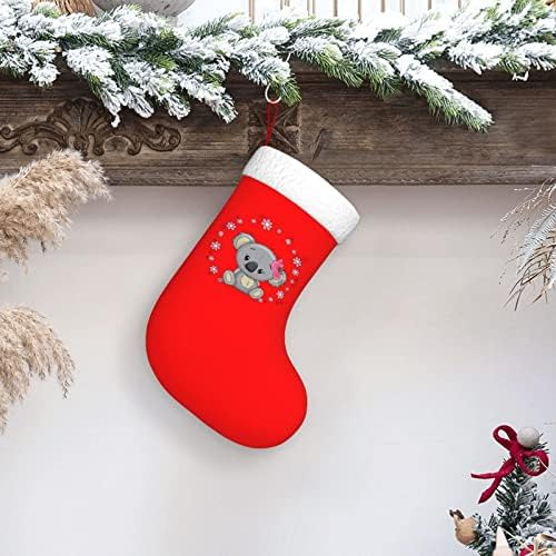 Cutedwarf Koala Christma Stockings קישוטי עץ חג המולד גרבי חג המולד למתנות למסיבות חג חג המולד 18 אינץ