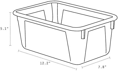פחי כוך קטנים של סטורקס-מיכלי אחסון מפלסטיק לכיתה, 12.2 על 7.8 על 5.1 אינץ', ברור, 5 חבילות