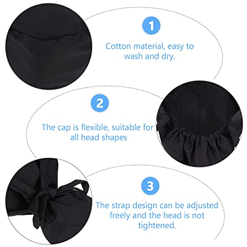 FRCOLOR עם כובעים אחוריים שיער מתכוונן כיסוי שחור למחזיק כובע כובע כותנה גברים עובדים על כפתורי כפתור