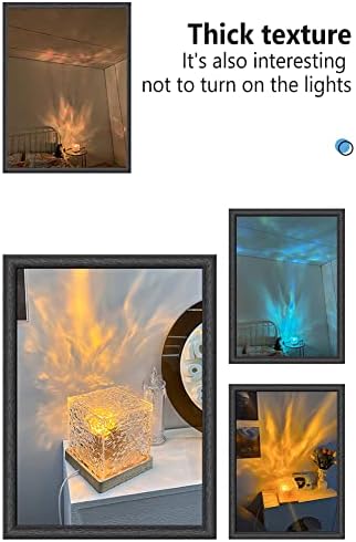 LED CRYSTAL TALE שולחן מנורת, מגע LED Acrylic Lead Light Light, RGB צבע משתנה אווירה אור לחדר שינה סלון