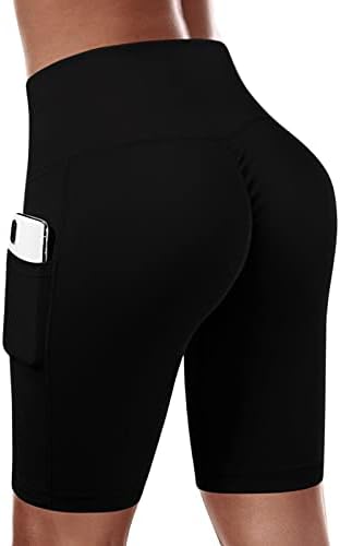 DASAYO נשים חלת דבש מכנסי ספורט קצרים קצרים הרמת מכנסיים קצרים במותניים גבוהים אימון אור טרקלין מקשים