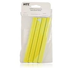 NTE Electronics 47-25406-Y צינורות מכווץ חום, קיר כפול עם דבק, יחס מכווץ 3: 1, קוטר 1/2 , אורך 6, צהוב