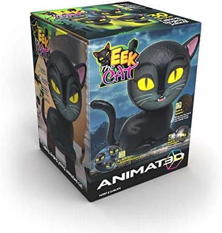 Animat3d eek החתול המדבר שחור שחור אנימציה עם Plug'n Plug'n Plug'n מובנה במקרן ורמקול
