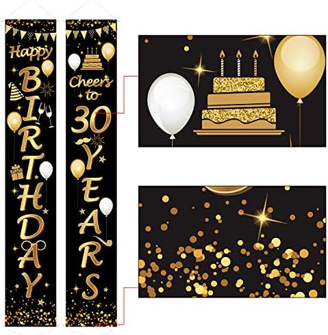 2 חתיכות 30 מסיבת יום הולדת קישוטים לחיים כדי 30 שנים באנר 30 מסיבת קישוטים ברוכים הבאים מרפסת סימן