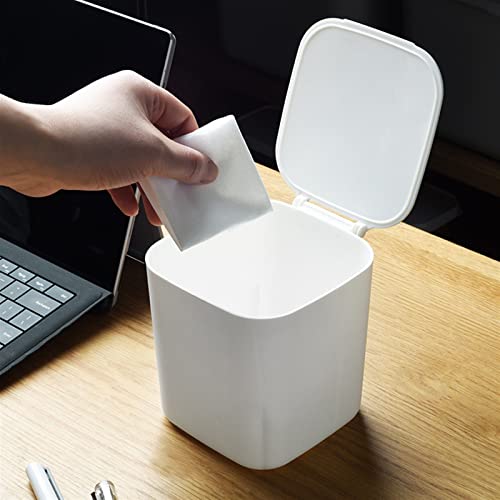 Allmro זבל קטן יכול לפח אשפה שולחני פשוט עם כיסוי מיני קליפת מלון קילוף סל זבל סל זבל חדש