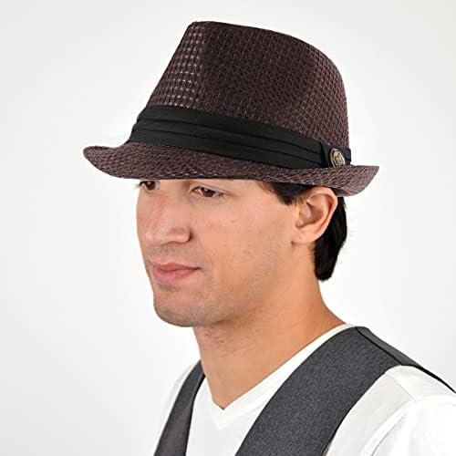 ווסטנד יוניסקס קצר שוליים פדורה-כובעים לגברים & מגבר; נשים + פנמה כובעים & מגבר; כובעי קש