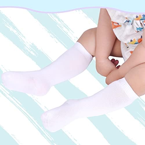 מיני מלאך תינוק ברך גרביים גבוהות גרביים גבוהות גרבי כותנה חלקות לתינוקות יילודים פעוטות בנות בנות 5