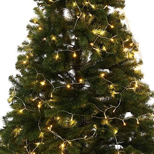 7ft 1300 טיפים עץ חג המולד של PVC מלאכותי עם קישוטים לעונת החגים