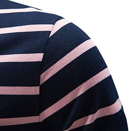 גברים של פולו חולצות קצר שרוול כותנה רופף בתוספת גודל כפתור צווארון חולצה פסים הדפסת למעלה דש למעלה