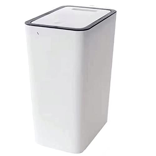 Allmro זבל קטן יכול לפח אשפה עם מכסה חדר אמבטיה בית חדר אמבטיה מטבח מטבח נקיק יצירתי מסוג מכסה סל נייר