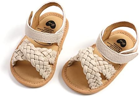 סנדלי תינוקות של גייזומי נעלי עריסה של תינוקות קיץ פעוט עור גומי רך סוליה ראשונה