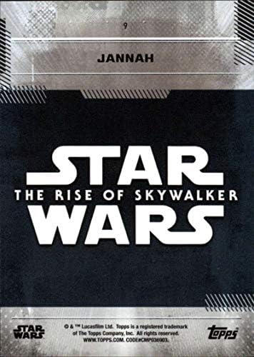 2019 Topps מלחמת הכוכבים עלייה של Skywalker Series One 9 כרטיס מסחר של ג'נה