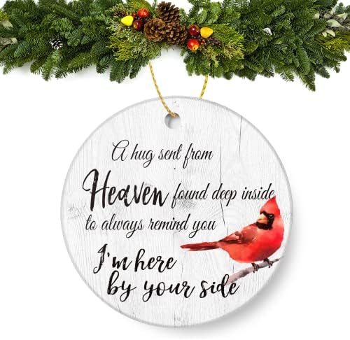 חלון דרך 2021 חג המולד קישוט חג המולד קישוטי קרמיקה עגול עץ חג המולד קישוטי מזכרת קישוט 3 ב אני כאן