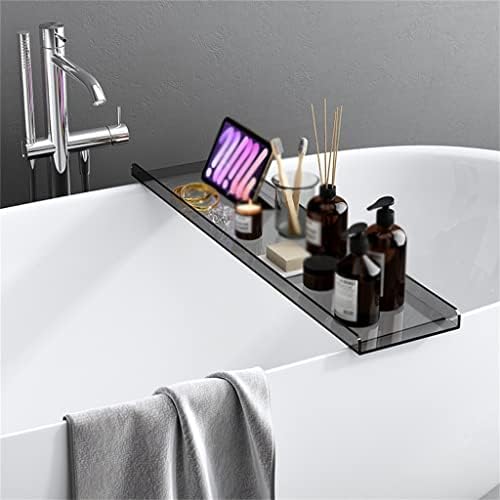 אפור אקריליק מתלה אמבטיה אמבטיה מתלה אמבטיה נייד טלפון מחיצת אחסון מגש