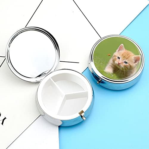 הגלולה ארגונית תיבת חמוד קטן חתול גלולת מיכל נייד יומי גלולת מקרה מחזיק רפואת אחסון תיבת 5 סנטימטר
