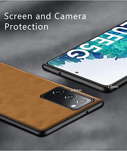 Duxsmei עבור Samsung Galaxy S20 Fe 5g Case, TPU ו- Suement PU עור, מארז יוקרה אנטי-גלגול אנטי-החלקה