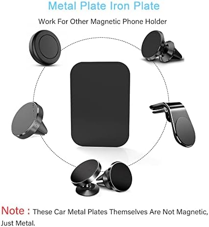 8 מארז ברזל מתכת צלחת עבור טלפון מגנט מחזיק עריסת עגול מלבן שוחק מדבקת דיסק כרית דביק סטנד רכב לשקע