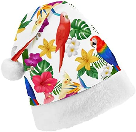 צבעוני פרחים וציפורים חג המולד סנטה כובע עבור אדום חג המולד כובע חג טובות חדש שנה חגיגי ספקי צד