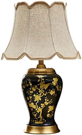Ylyajy רטרו שחור זהב זהב קרמיקה מנורת מלון חדר קישוט מנורה
