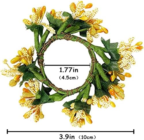 טבעות מפיות של זרי PQKDY, טבעת מפית חווה, מחזיק מפית פרחים גפן טבעות שולחן עבור (צבע: A, גודל