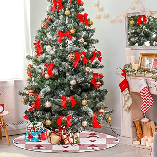גמדי חג האהבה חצאית עץ חג המולד 36 אינץ 'תפאורה ביתית לחצאית עץ חג המולד מחצלת קישוטים לחג המולד קישוטים
