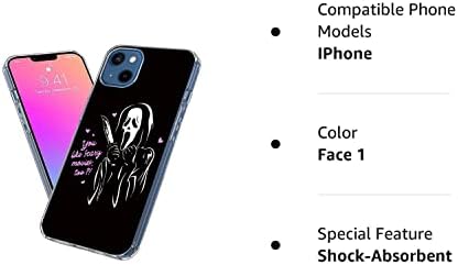 מקרה טלפון אלפאסק תואם לאייפון 13 פרו מקס רוח רפאים אימה פנים צעקה אתה אוהב מפחיד מדי ליל כל הקדושים