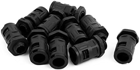 10 יחידות 10 ממ מזהה שידור 12 על 1.5 ממ חוט כבל פלסטיק בלוטת נגד התזה שחור
