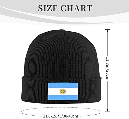 קטאר דגל לסרוג כובע רך קלאסי נמתח סקי כפת כובע חורף כובעים חמים לנשים גברים שחור