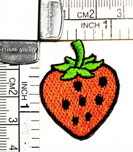 קליינפלוס מיני פירות קריקטורה ילדים ברזל על תיקוני כתום תות פירות אופנה סגנון רקום מוטיב אפליקצית קישוט