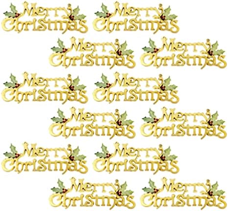 קישוטי חג מולד באנגו -חג המולד תגים תגי זהב עץ חג מולד שמח קישוטים לקישוטים אביזרים קישוטי תלייה קישוטים