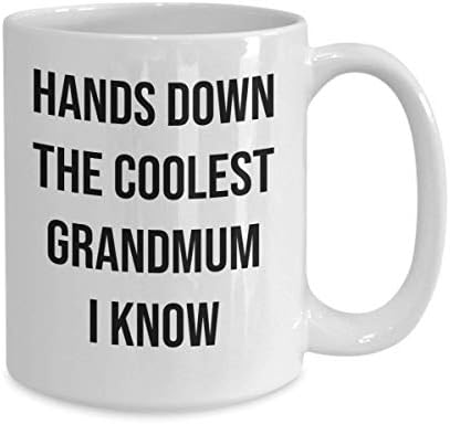 ספל סבתא מגניב בעולם - לבן 11oz 15oz כוס קפה תה קרמיקה - מושלם לנסיעות ומתנות