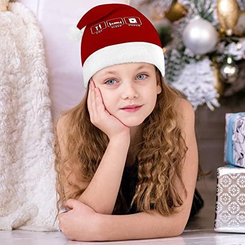 לאכול שינה פוקר חג המולד סנטה כובע עבור אדום חג המולד כובע חג טובות חדש שנה חגיגי ספקי צד