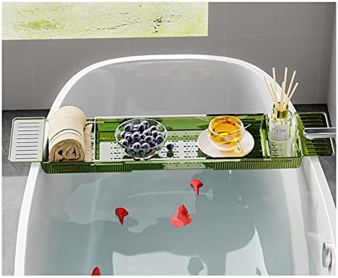 מגש קאדי אמבטיה של PFCDZDU, לוח מארגן אמבטיה הניתן להרחבה, מתלים למגשי אחסון למקלחת לחיות מחמד לקריאת