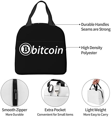לוגו Bitcoin של SWPWAB שלט ביטקוין שימוש חוזר לנייר ניידים מעבה שקית בנטו מבודדת לגברים ולנשים כאחד