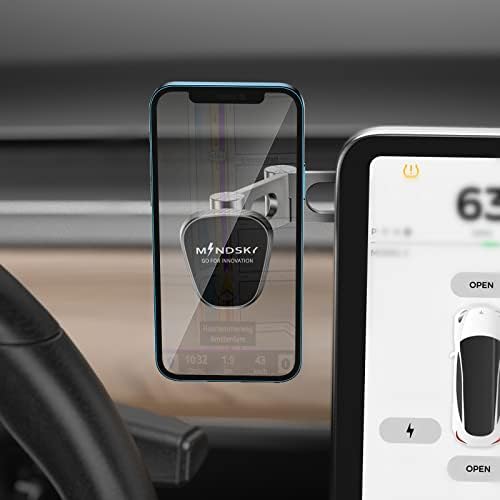 טלפון מגנטי Mindsky Mount for Tesla 3/y/s/x, מוסטנג מאך-E אביזרים מחזיק טלפון סלולרי עבור צג רכב/לוח