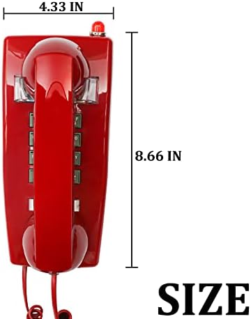 סגנון ישן רטרו קיר הר טלפון צלצול רם במיוחד, פלאש, טלפון קיר בקרת נפח עם כפתור גדול, קיר אטום למים טלפון