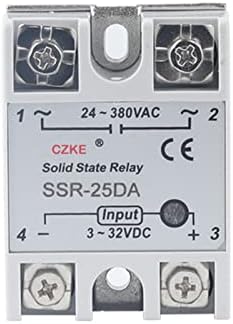 ממסר מצב מוצק של HWGO SSR 10DA 25DA 40DA DC בקרה AC מעטפת לבנה שלב יחיד ללא כיסוי פלסטיק 3-32V כניסה