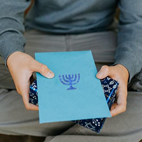 Abofan 50 pcs Hanukka גזרות נצנצים קונפטי קונפטי יהודי Menorah צורת כוכב חנוכה גזרות נייר כחול וכסף