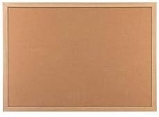 לוח מודעות קורק של יו ברנדס, 23 על 35 אינץ', מסגרת עץ ליבנה בהירה