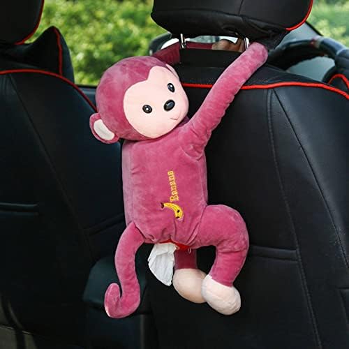 NC פיפי קוף מתקן רקמות קוף יצירתי קופסת רקמות תלויה קישוט רכב קופסת רקמות מצוירת, כיסא רכב קופסת נייר