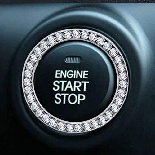 Egbang Bling Bling Bling Auto Shift כיסוי הילוך, מכונית קריסטל כפתור גביש גביש מגן על מקל מגן על מכונית