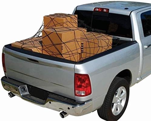 Eaccessories ea Cargo Net לשברולט סילברדו מיטה ארוכה בגודל מלא 66 X98 - מארגן תא המטען לרכב פרימיום