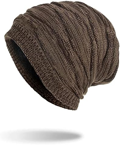 אופנה תרמית גולגולת כובעי נשים גברים כפת כובע רפוי עבה צמר מרופד רך חם מוצק צבע אטום לרוח הכימותרפיה
