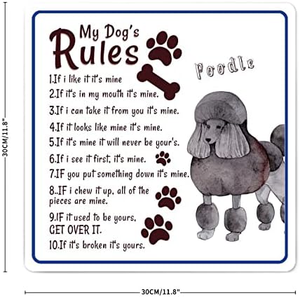מצחיק מתכת כלב סימן שלט שלי כלב של כללים רטרו חמוד גור כלב סימן מתכת צלחת במצוקה לחיות מחמד כלב קיר