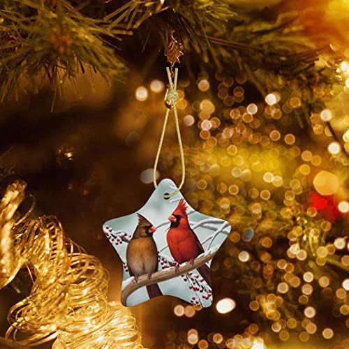ציפורים 2022 תליון קרמיקה לחג המולד לקישוט עץ חג המולד
