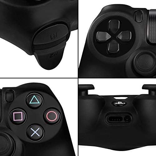 בקר מיקרו PS4 בקר סיליקון סיליקון רך גמיש עור מגן כיסוי עבור Sony PlayStation4 שחור