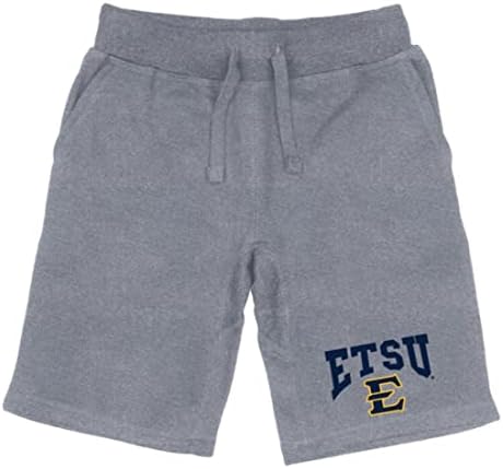 ETSU מזרח טנסי מדינת אוניברסיטת סטייט פוקנאים פרימיום פרימיום שרוך מכנסיים קצרים הת'ר גריי